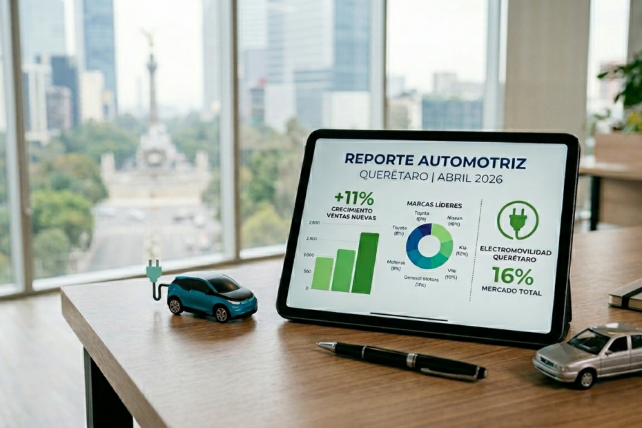Hoy quiero compartirles un dato importante para el sector automotriz en Querétaro, porque después de varios meses complicados, abril finalmente trajo buenas noticias. De acuerdo con cifras de AMDA Querétaro, durante abril la venta de vehículos nuevos creció un 11%, siendo el primer mes positivo en lo que va de 2026. Esto permitió comercializar más de 2,800 unidades y recuperar el lugar número 10 a nivel nacional en participación de mercado. Aunque en el acumulado anual todavía existe una ligera baja del 1.4% comparado con el año pasado, el sector comienza a mostrar señales de estabilidad y recuperación. Otro dato interesante es que las marcas con mayor presencia en Querétaro siguen siendo Nissan, Kia, General Motors, Volkswagen y Toyota, concentrando prácticamente el 59% de las ventas. Y algo que llama mucho la atención es el crecimiento de la electromovilidad. Querétaro ya ocupa el séptimo lugar nacional en venta de vehículos híbridos y eléctricos. Tan solo en el primer cuatrimestre del año se vendieron más de 1,800 unidades de este tipo, representando ya el 16% del mercado total. Sin duda, estamos viendo un consumidor mucho más interesado en tecnología, eficiencia y nuevas alternativas de movilidad.